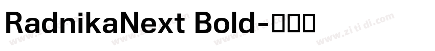 RadnikaNext Bold字体转换